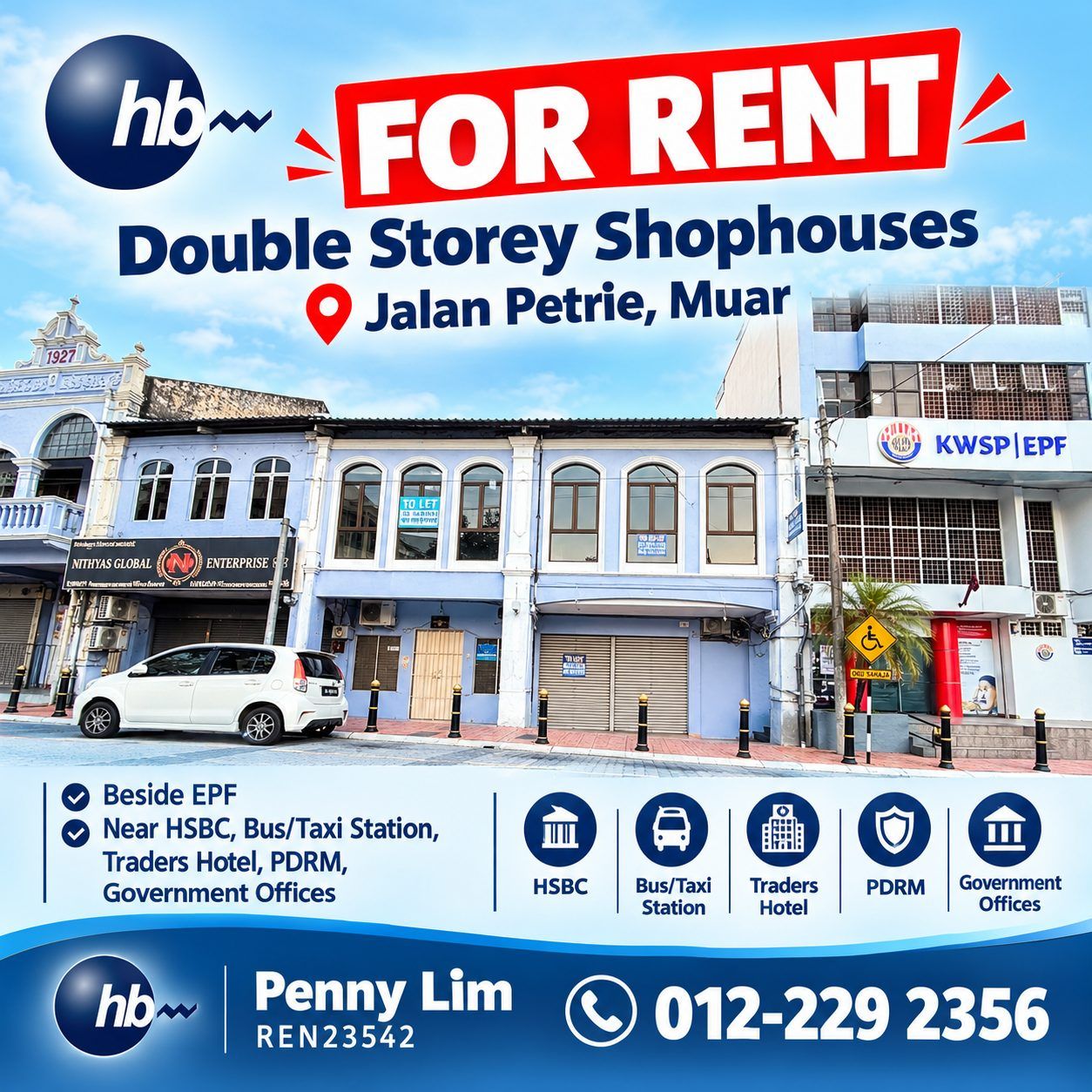 Shop office beside EPF Muar - Image 1