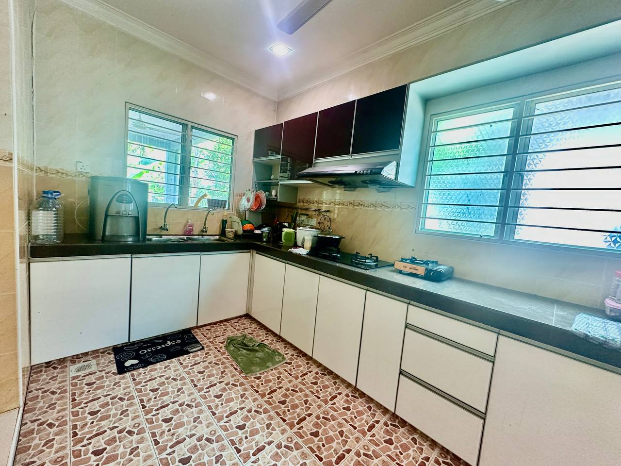 Renovated and extended kitchen,  Double Storey Semi-D Cluster, Impiana Residence @ Bandar Baru Nilai, Negeri Sembilan - Image 11