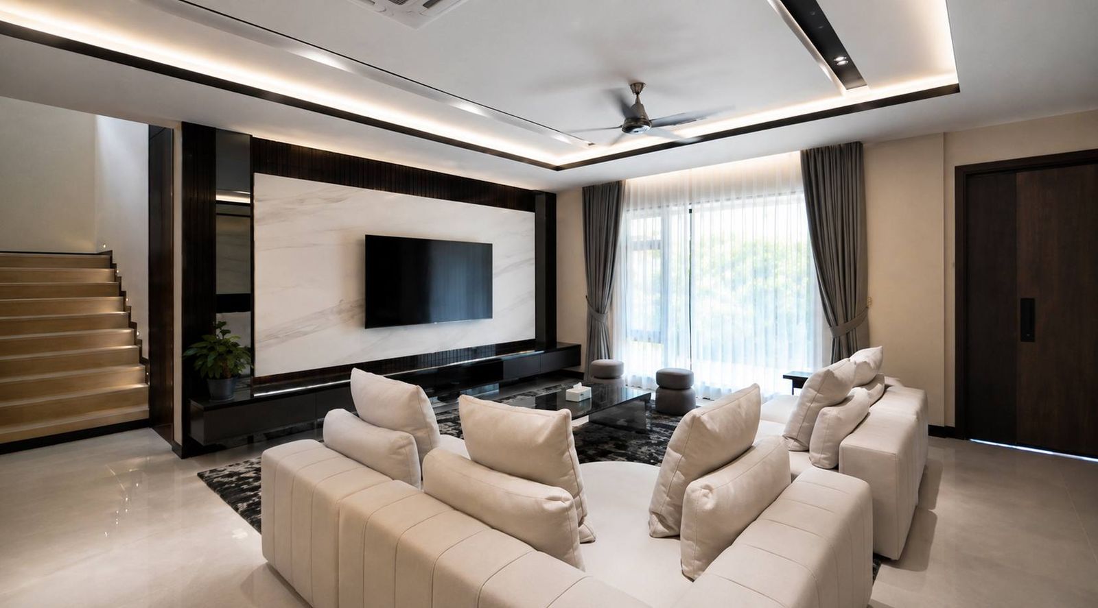 Living room - Modern Designed, Fully Renovated & Furnished 2 Storey Bungalow - Image 11