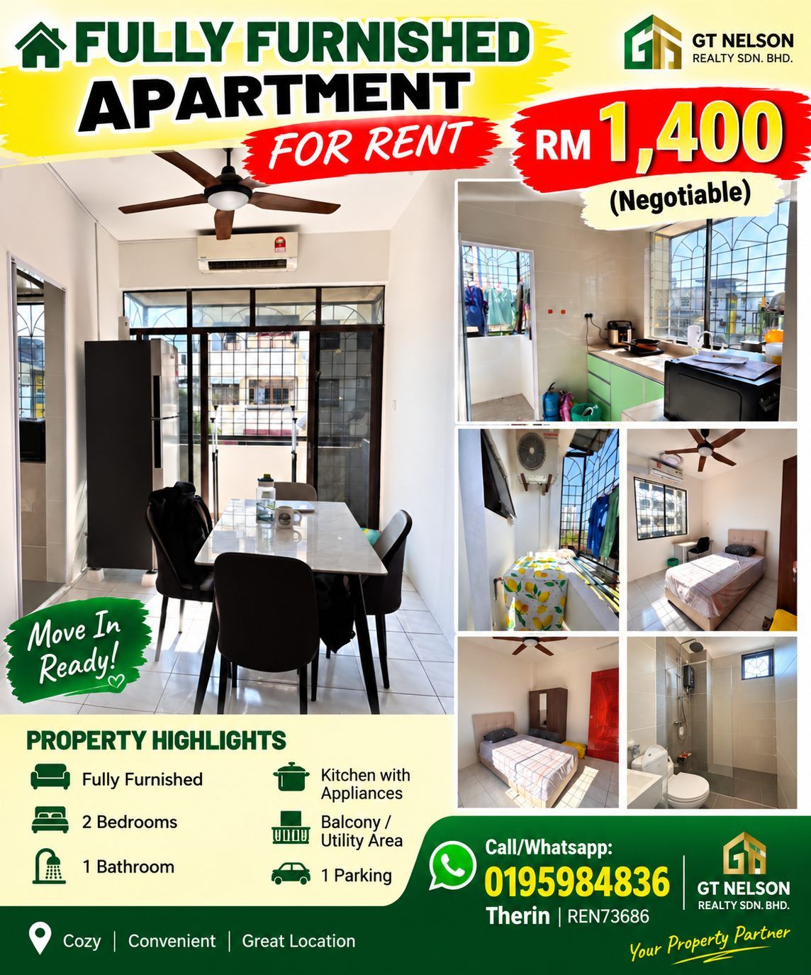 For Rent New Furnished Apartment - Image 1