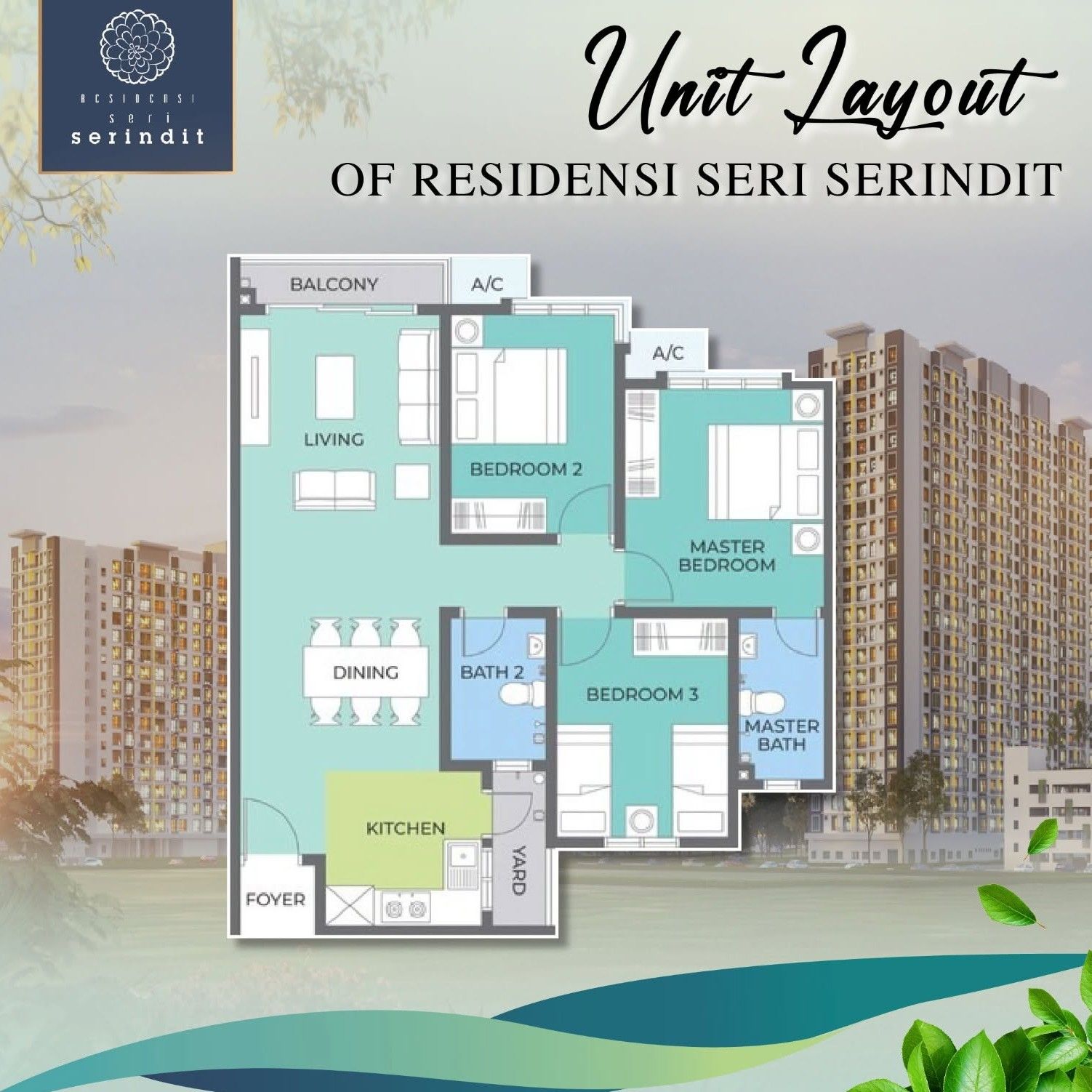 Floor plan - 🏡 FOR RENT: RESIDENSI SERI SERINDIT, MELAKA - Image 14