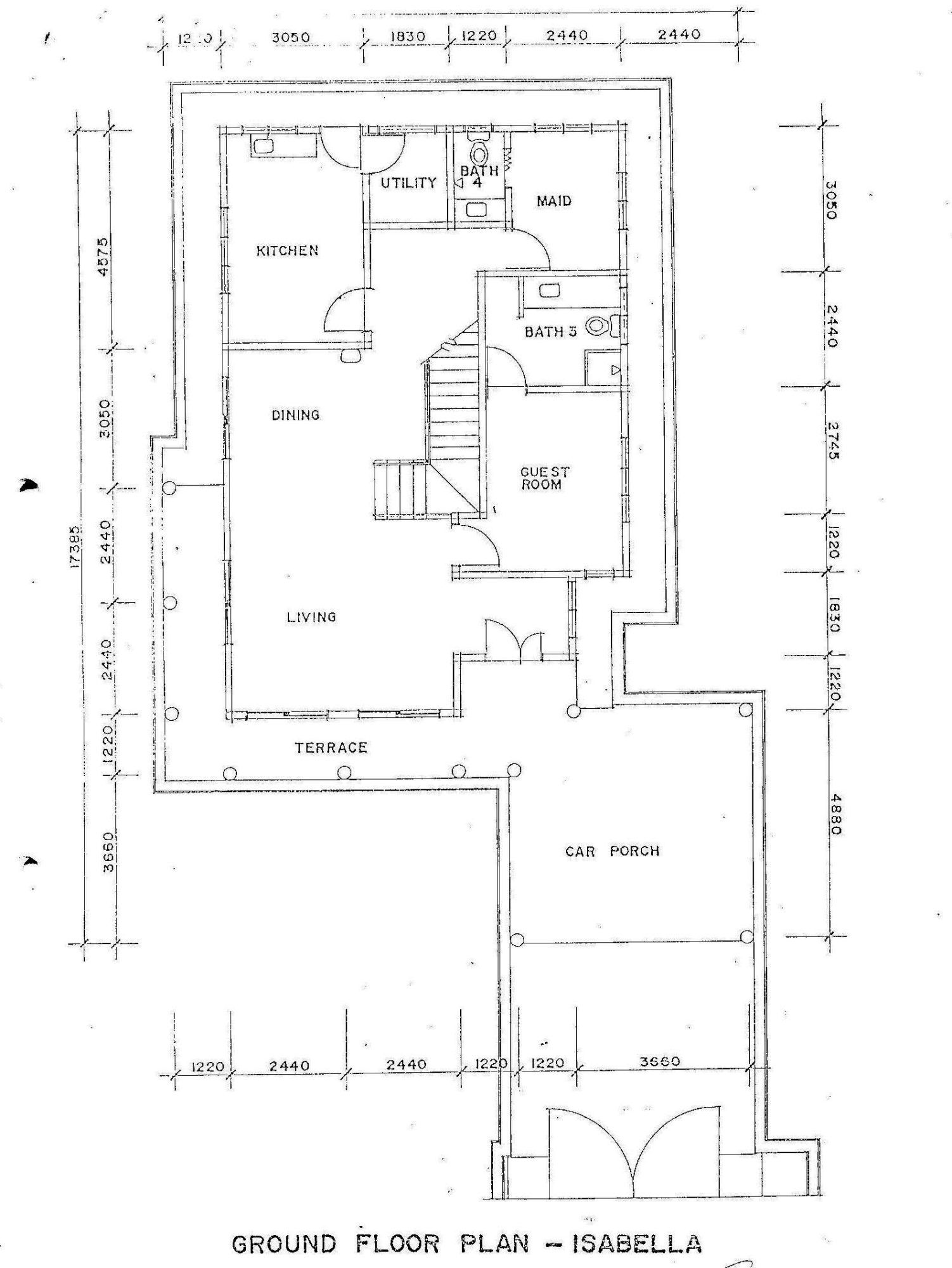 Ground floor with guest and maid room