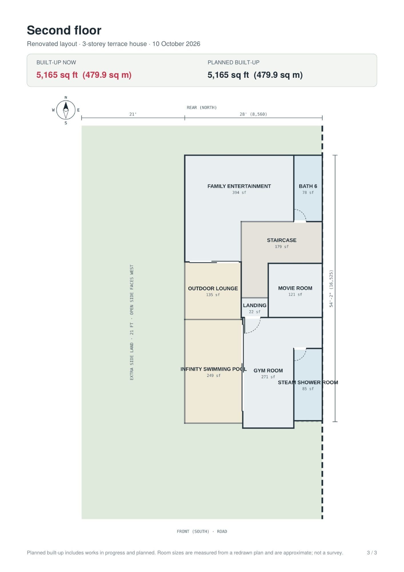 Floor plan - For Sale or Rent: Fully Renovated 3-Storey End-Lot Terrace with Private Pool, Open Spaces & Extra Land – Denai Alam - Image 32