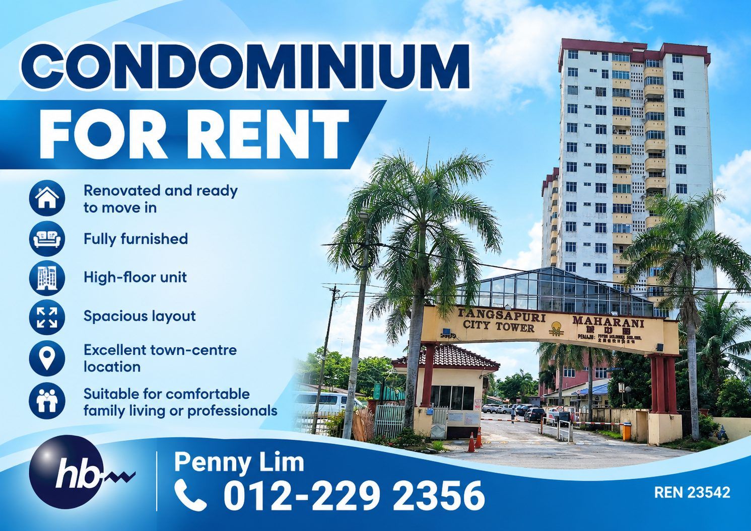 Spacious, Renovated, Furnished Condo in Muar town centre - Image 1