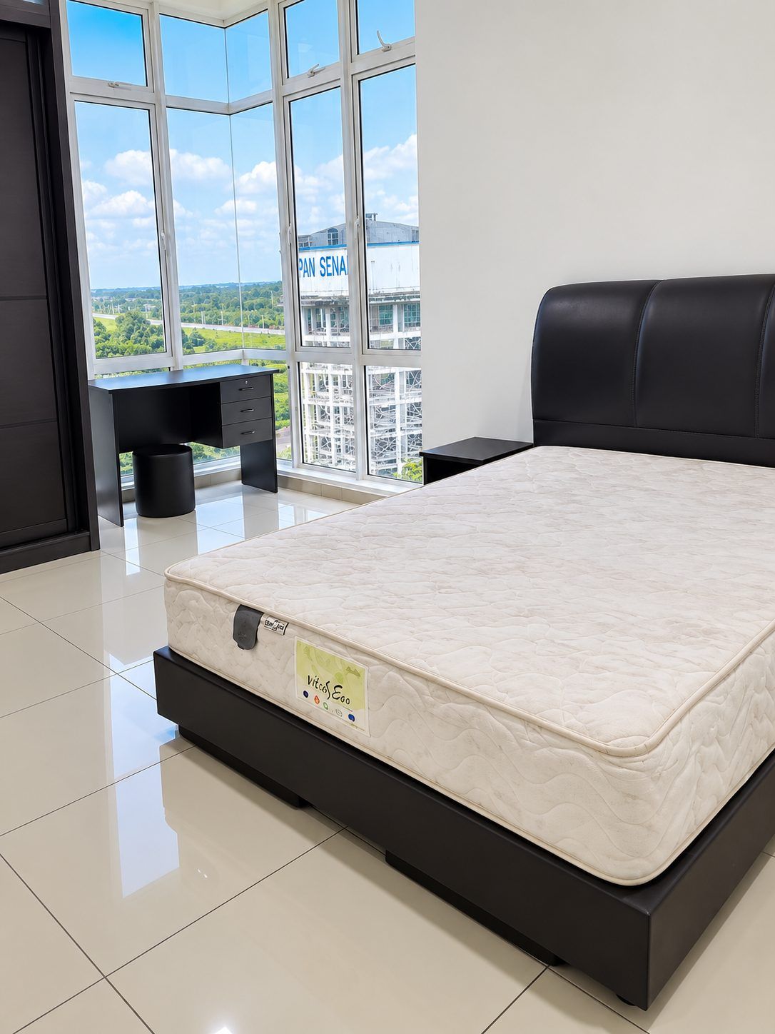 Master bedroom - The Senai Garden Apartment | 2+1 Bedroom | RM1,500/month - Image 1
